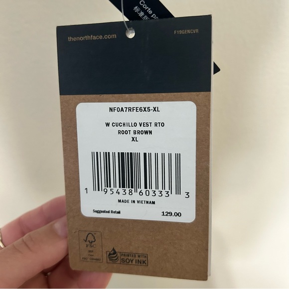 The North Face Cuchillo Reversible Root Brown Vest Women’s Size XL - Picture 9 of 13